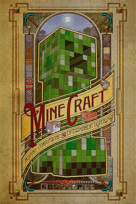 Minecraft Creeper Art Poster – My Hot Posters