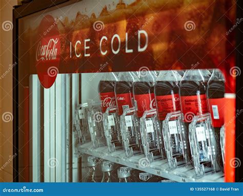 Coca Cola Ice Cold Logo Filled with Bottles Inside a Vending Machine Editorial Stock Photo ...