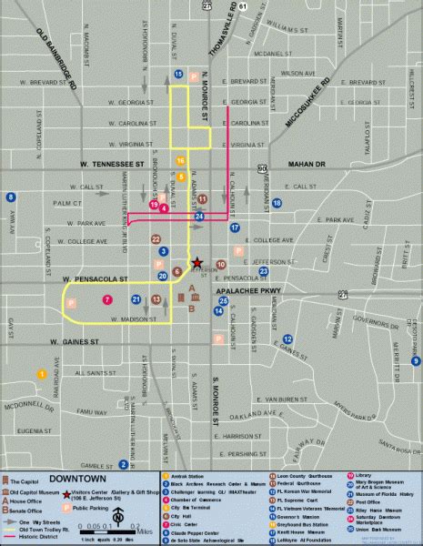 Downtown Tallahassee Florida Map - Tallahassee FL • mappery