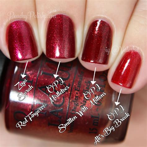 OPI: Comparisons – Holiday 2014 Gwen Stefani Collection | Red sparkle nails, Sparkle nail polish ...