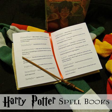 Pieces by Polly: Harry Potter Printable Spell Books - Sew and No-Sew ...