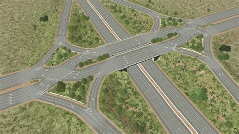 Diverging Diamond Interchange. : r/CitiesSkylines