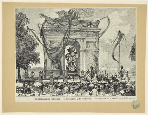 The funeral of Victor Hugo. – The catafalque at the Arc de … free public domain image | Look and ...