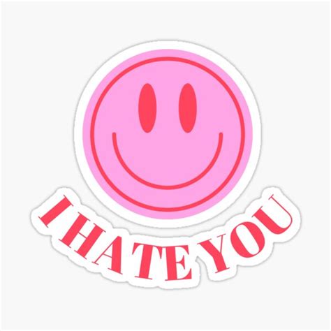 "I hate you emoji" Sticker for Sale by bhsysfshop | Redbubble