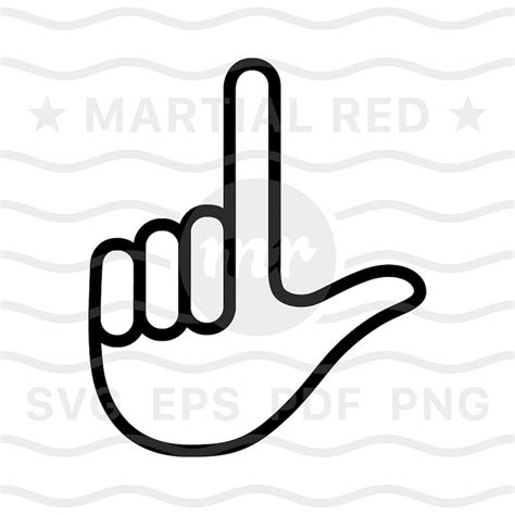 Loser svg loser sign svg hand loser svg hand gesture L | Etsy