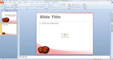 Red Apples PowerPoint Template