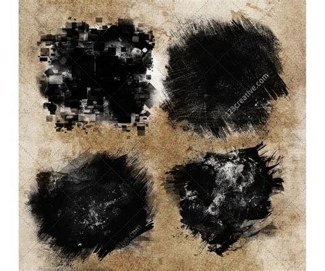 Hi-res Grunge Brushes for Photoshop - set of 8 large 2500 x 2500 grunge ...