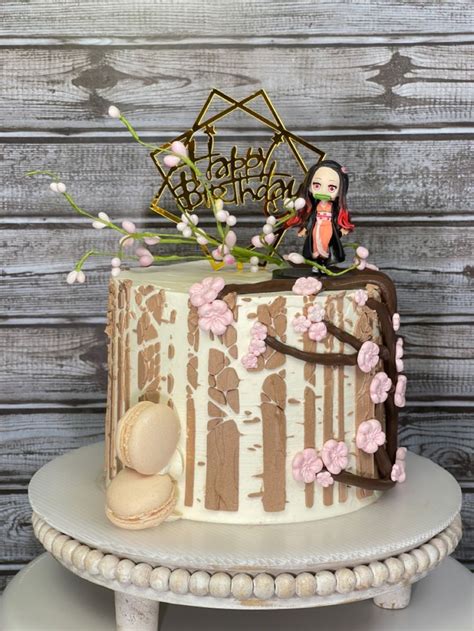 Demon Slayer Nezuko | Anime cake, Pretty birthday cakes, Cute birthday ...