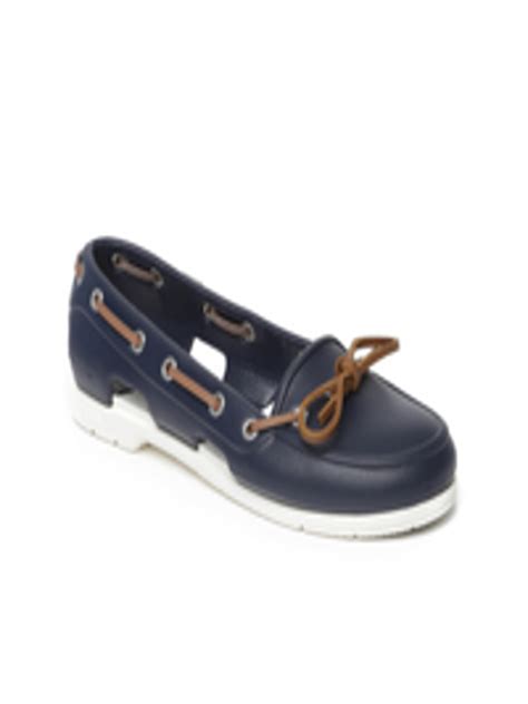 Buy Crocs Women Navy Solid Regular Boat Shoes - Casual Shoes for Women ...