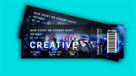 Party Ticket Template Psd | PDF Template