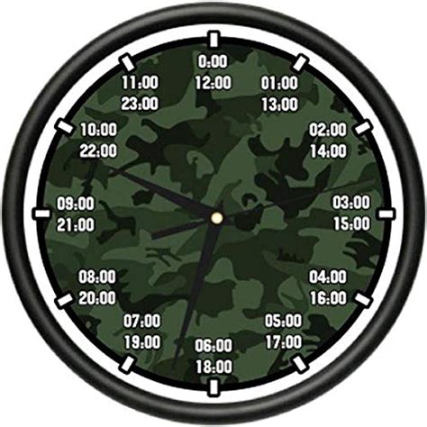 Military TIME Wall Clock Army Navy Marine air Force time Timing Gift : Amazon.ca: Home