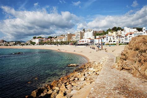 Blanes Town Beach and Sea on Costa Brava Photograph by Artur Bogacki