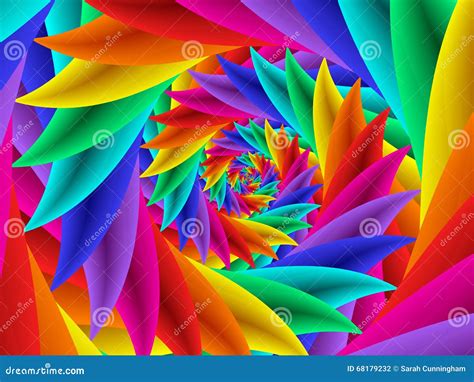 Beautiful Psychedelic Rainbow Spiral Background Stock Illustration - Illustration of texture ...