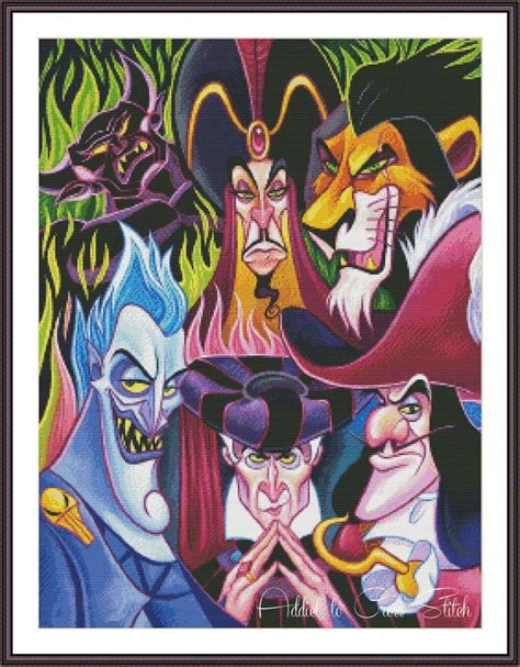 Disney Male Villains Cross Stitch Pattern Large Cross Stitch - Etsy | Cross stitch, Cross stitch ...