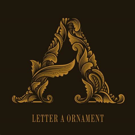 Letter A logo vintage ornament style 3612094 Vector Art at Vecteezy