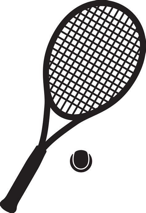 Tennis Racket Silhouette Vector Art, Icons, and Graphics for Free Download