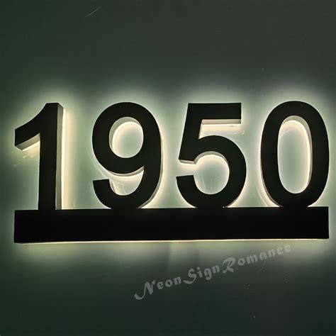 Custom LED Address Sign LED House Number Sign Address Plaque - Etsy