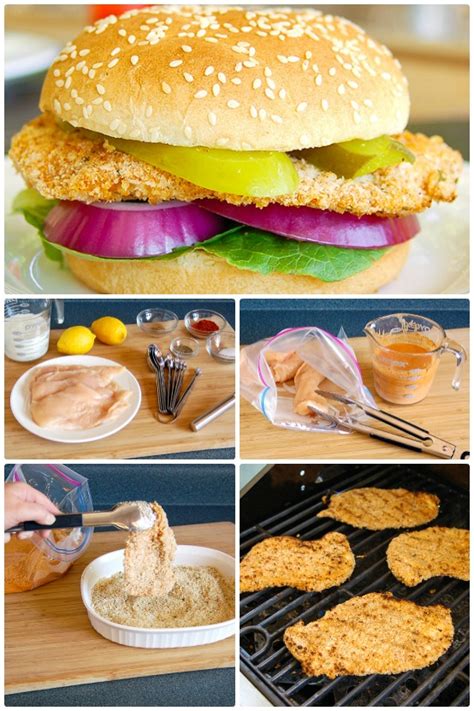 Baked Breaded Chicken Sandwiches - Oven or Grilling Recipe