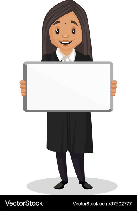 Female judge cartoon character Royalty Free Vector Image