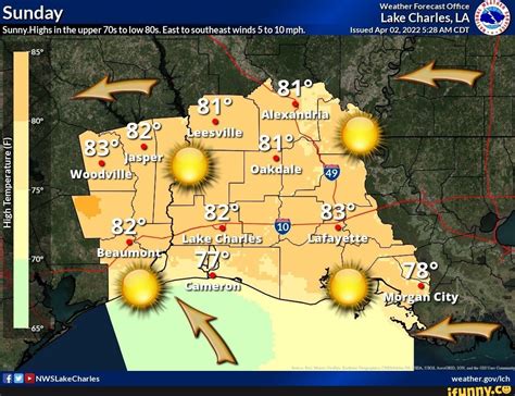 Wen Sunday Lake Charles. Weather Forecast LA Office Sunny Highs in the ...