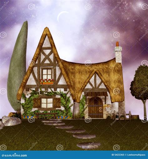 Fairy Cottage stock illustration. Illustration of stock - 5422365