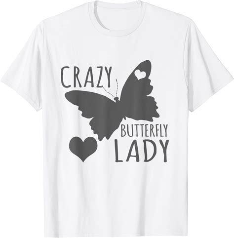 Amazon.com: Butterfly Lover Funny Gift - Crazy Butterfly Lady T-Shirt : Clothing, Shoes & Jewelry