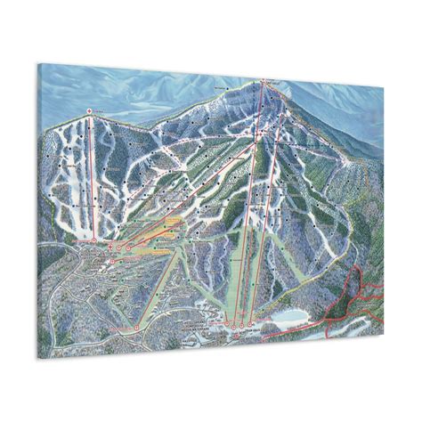 Jay Peak Ski Trail Map 3-D Canvas Poster Vermont - Etsy