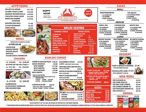 Crab Station Menu Shop Wholesale | www.pinnaxis.com