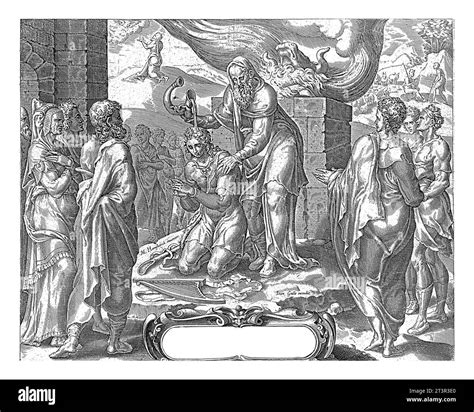 David is anointed by Samuel, anonymous, after Maarten van Heemskerck ...