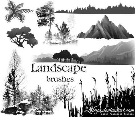 Landscape brushes - Nature Photoshop Brushes | BrushLovers.com