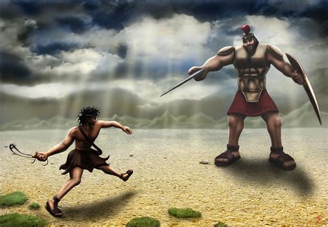 David and Goliath Painting by Shane Robinson - Fine Art America