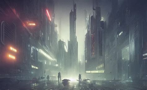 A mysterious futuristic blade runner 2049 city by | Stable Diffusion