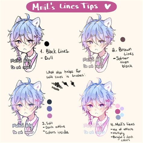 drawingden: “ Lineart Tips by Meelkui Buy the artist a coffee! ” Drawing Techniques, Drawing ...