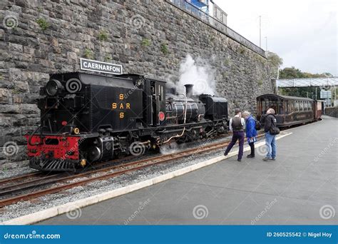 Steam Engine at Welsh Train Station Editorial Photography - Image of ...