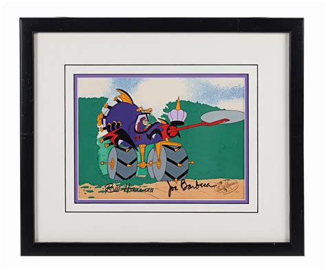 WACKY RACES - Framed Fender Bender 500 Original Production Animation Cel Autographed by Bill ...