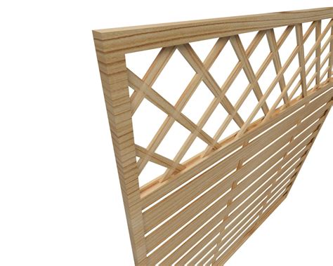 Wooden fence with trellis model - TurboSquid 2015674