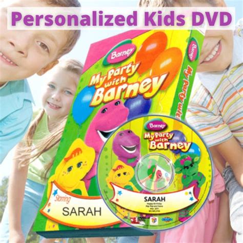 My Party With Barney Photo Personalized DVD for Kids - Etsy