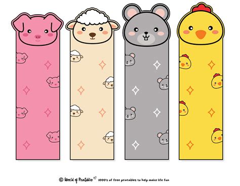 Cute Bookmarks | 80 Cute Printable Bookmarks - World of Printables