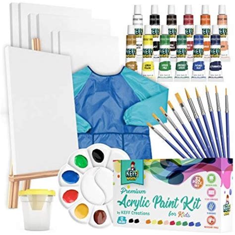 Complete Acrylic Paint kit for Kids 34-Piece Art Supplies | Etsy