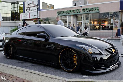 #Infiniti_G37 #Professor_Wheels #BlackOnBlack #Slammed #Bagged | Tuner cars, Slammed cars ...