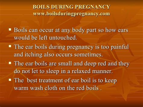 Boils during pregnancy