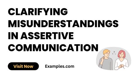 Clarifying Misunderstandings in Assertive Communication: Examples, PDF