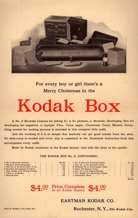 Amazing Vintage Christmas Ads of Kodak From the 1900s ~ Vintage Everyday