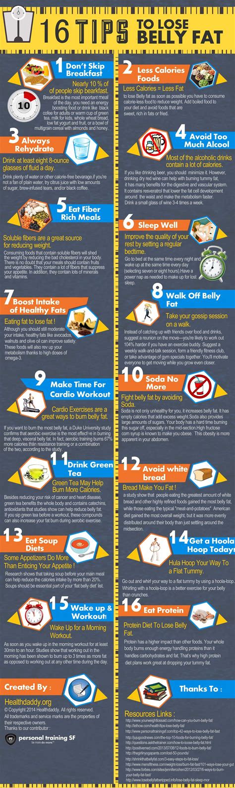 11. Tips To Lose Belly Fat - 37 Simple Weight Loss Infographics