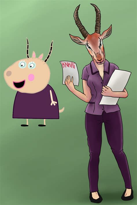 Madame Gazelle art by ME : r/peppapig