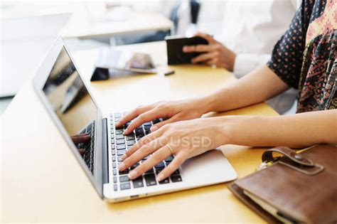 Student with laptop in classroom — image, indoors - Stock Photo ...