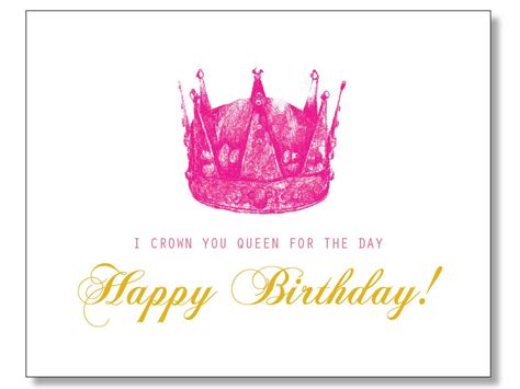 HILARIOUS QUEEN Happy BIRTHDAY Card. Princess Card. Queen for the Day ...