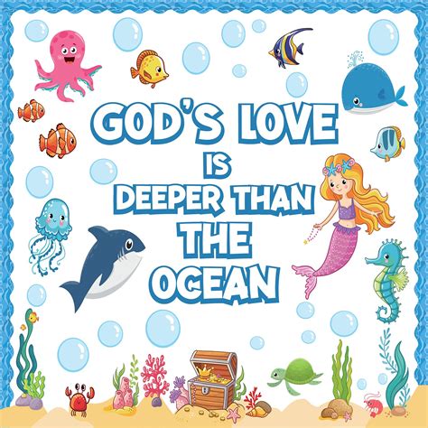 Buy Under The Sea Bulletin Board Set Ocean Creatures Educational ...