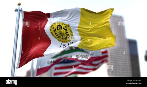 San Diego city flag waving in the wind Stock Photo - Alamy