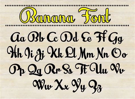 Banana Font SVG Bold Font SVG Cursive Alphabet Funny Font - Etsy | Cursive alphabet, Cursive ...